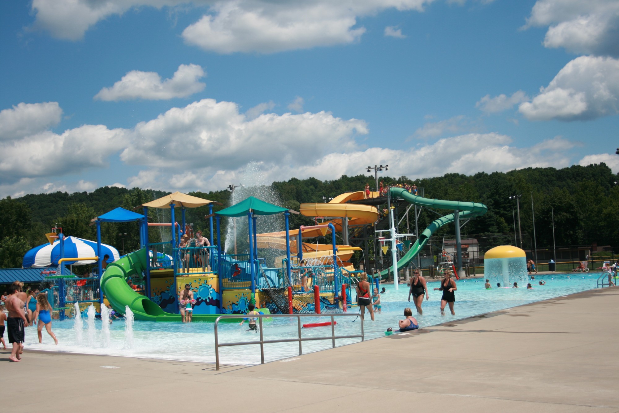 uhrichsville water park, kids, play, water, fountains, trinity